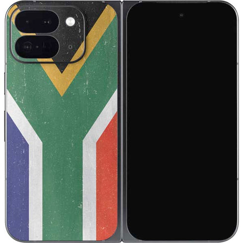 South Africa Flag Distressed Google Pixel 9 Pro Fold Skin